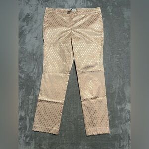 New York & Company Stretch Straight Pants Golf Geometric Womens 14 Office Career